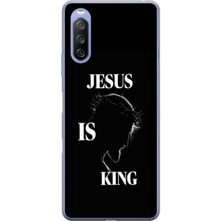 Yhteensopiva Puhelinkuori Sony Xperia 10 III Lite Värikkäitä kawaii-hahmoja pinottuna pystysuunnassa violetilla taustalla, pehmeillä muodoilla ja leik