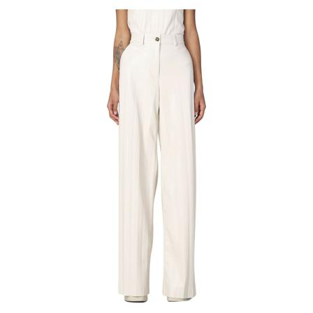 Msgm, Wide Trousers Wit, Dames, Maat:S