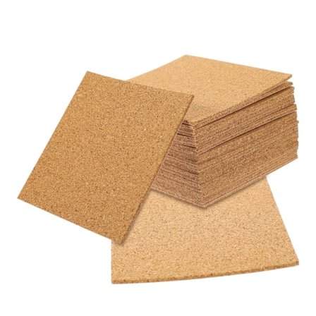 Korkbrikker Firkantet Korkmatte 2 mm Tykk Selvklebende for Drikkekoppholdere