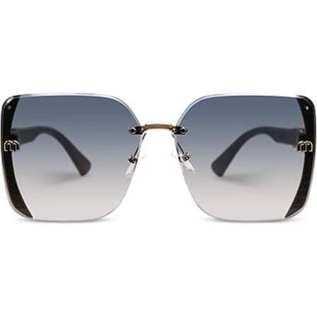 Klassiska Trendiga Fyrkantiga Oversized Solglasögon Dam Herr UV400 Stora Designer Shades