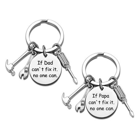 Nyckelring present till fars dag om morfar inte kan fixa det kan ingen Papa IC