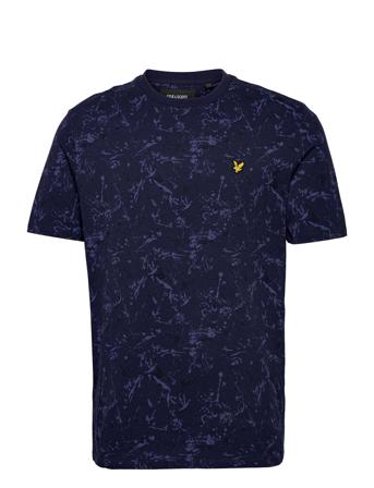 Splatter Print T-Shirt Blue Lyle & Scott
