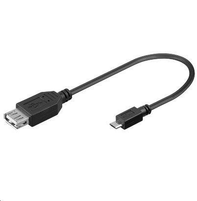 MicroConnect USB-kabel - Micro-USB type B til USB - 20 cm