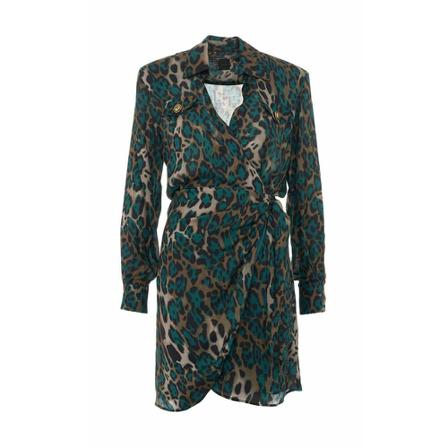 Pinko, Spotted Dress Groen, Dames, Maat:XS,Viscose