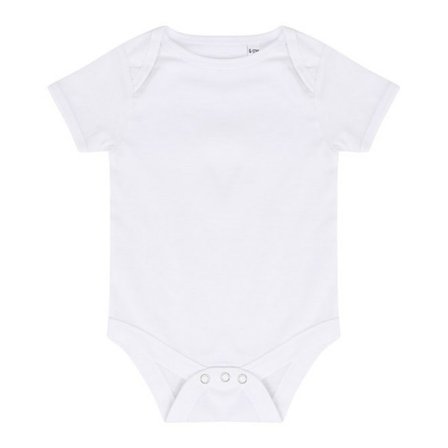 Larkwood Baby Essential Kortärmad Body 6-12 Månader Vit