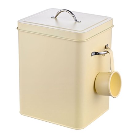 Metalopbevaringskasse med låg, 6 liters kapacitet