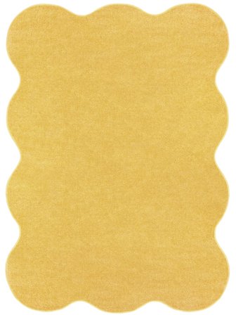 Washable Indoor/Outdoor Rug Abstract Olga Yellow Small Oeko-Tex