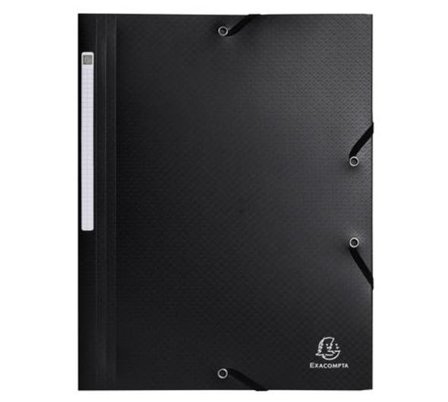 EXACOMPTA Mapp A4 PP recycled 3-klaff svart - Lyreco - Kontorsmaterial - Mappar och plastfickor - Gummibandsmappar 3-klaff - Plast