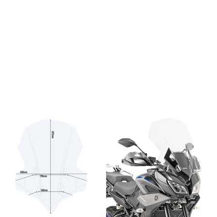 Givi DT Windscreen Clear - Yamaha Tracer 900 2018-2020
