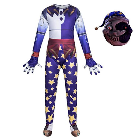 Sundrop og Moondrop FNAF Cosplay Kostume Børn Anime Heldragt Maske Horror Halloween Jul Fødselsdagsfest Kostume Z Tw -a