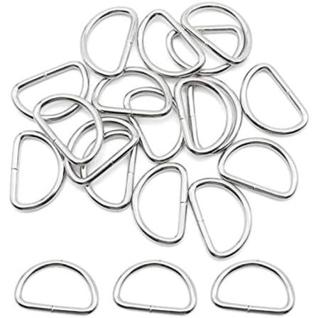 30 silverfärgade 26mm D-ring metall D-ring spänne D-ring, lämplig för