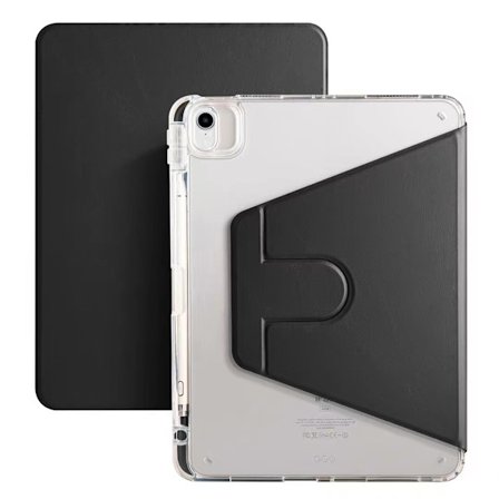 Fodral för iPad Air4/5/6/Pro11 18 22 /Air11 M3 Svart Hög Transparent Roterande Ställ