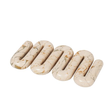 Broste Orla pannunalunen 14 x 25 cm, valkoinen/kulta