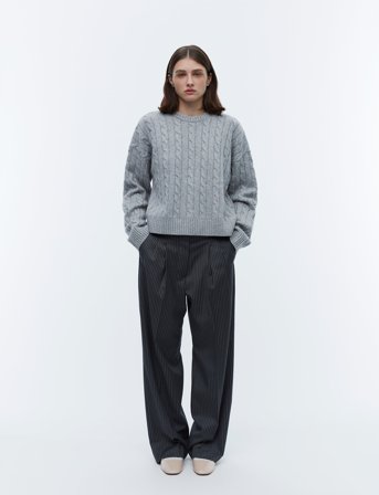 2NDDAY 2Nd Quito - Cable Knit - Grey - XS