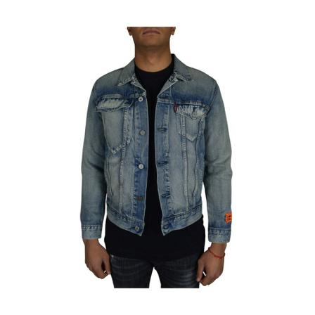Heron Preston, Denim jacket Blauw, Heren, Maat:S
