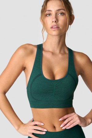 Rush Seamless Sports Bra Dark Green Melange