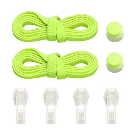 Spring Lock Skosnören utan knytband FLUORESCENT GRÖN