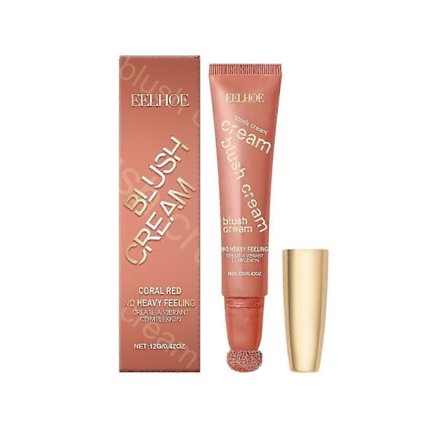 Korallröd Glitter Rouge Kräm - Strålande Återfuktande Formula för Naturlig Lyster