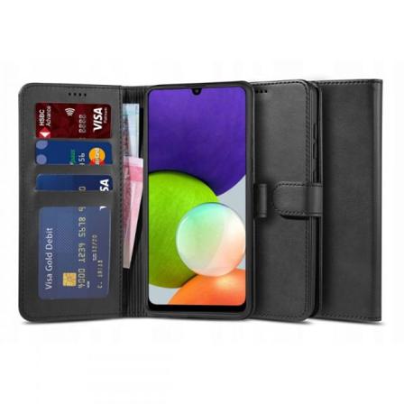 Samsung A22 5g Plånboksfodral Pu-läder 4-fack Svart