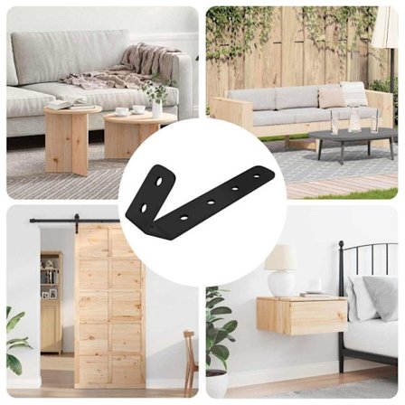 Krokar 12 pcs Svart M5 x 110 mm Järn