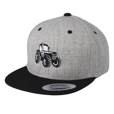 Kiddo Cap - Grijs snapback Cap - Kids Big Tractor Grey/Black Snapback @ Hatstore
