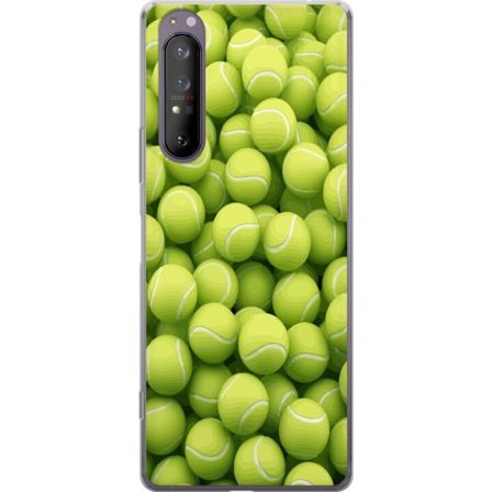 Kompatibelt Mobilskal till Sony Sony Xperia 1 II Mönster av gröna tennisbollar i hög detalj, sportigt motiv med repetitionstextur och stark färg f