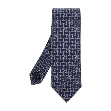 Salvatore Ferragamo Silk tie blå, Herr Slipsar, Herr, Storlek: ONE SIZE