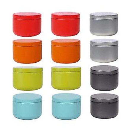 12 stk 54x40mm Runde Bokser Tebeholdere Matbeholdere For Løs Te, Kaffe, Krydder, Portabel S