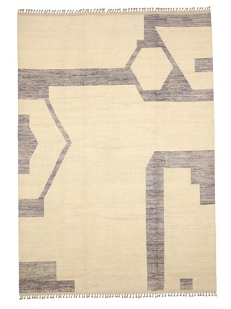 Handgeknoopt Berber Style Vloerkleed 306X440 Beige/Oranje