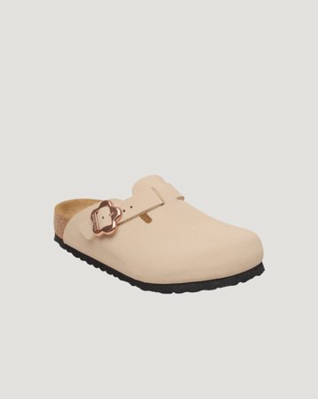 Birkenstock Boston Kids Flower Buck BFBC Beige Sandaler Jente - Kids Brand Store