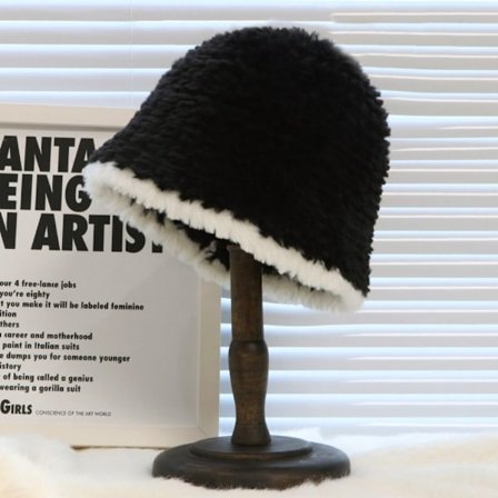 Woolly Bucket Hat Vinterhattar SVART