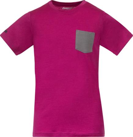 Bergans Myske Wool Youth Tee Children short-sleeved sweaters Purple 140