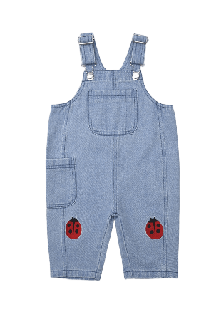 RIKIKI Hängselbyxor i denim BLAIR Underdelar Röd 86