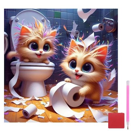 Katte Diamant Maleri Sæt til Voksne, Diamant Kunst Maleri Sæt, 5D Diamant Kunst Sæt til Begyndere, DIY Sjovt Fuld Bor Ædelstens Kunst Sæt til 