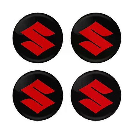(Röd) 4 st 56 mm Bilhjul Navkapsel Märke Emblem Dekal Hjuldekal Lämplig för Suzuki Jimny Grand Vitara Sx4 Swift Alto