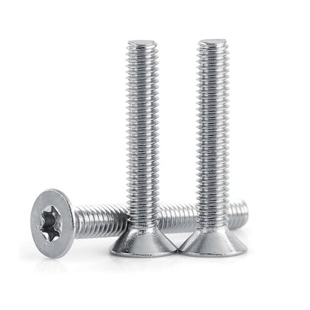 M4 Rustfrie Skruer med Flatt Hode og Stjernefeste (M4×30)_jar