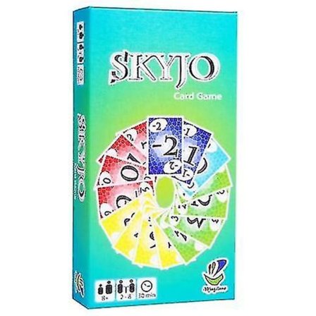 Skyjo Action-korttipeli aikuisille ja lapsille, hauskoja lautapelikortteja hauskanpitoon, viihdyttävä, lelulahjat lapsille [HK] vihreä