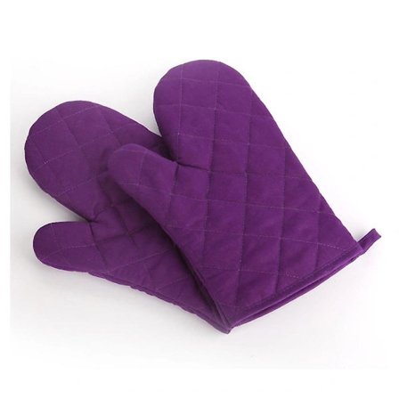 Oven Mitts Pot Holders for Kitchen, Heat Resistant Mini Oven Gloves Mitts for Cooking Baking Grilling Barbecue - Purple