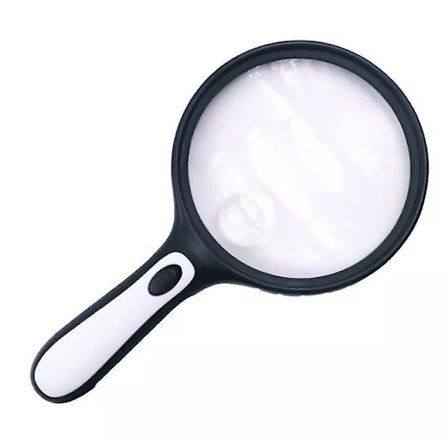 Förstoringsglas med ljus, stor förstoringsglas 5x 15x handhållen belyst förstoringsglas med 4 LED-lampor förvaringsväska ren trasa för seniorer Readi
