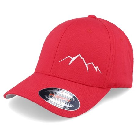Wild Spirit - Red flexfit Czapka Z Daszkiem - Small Mountain White/Red Flexfit @ Hatstore