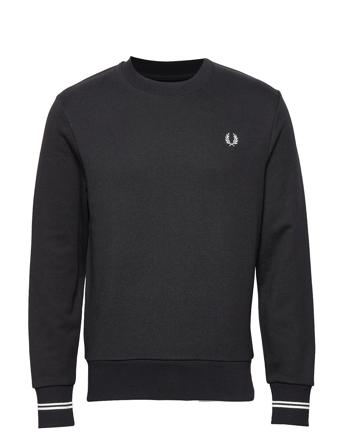 Crew Neck Sweatshirt Svetari Collegepaita Musta Fred Perry