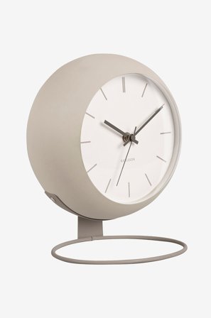 Karlsson - Bordsklocka Nirvana Globe - Grå - Väggklockor & bordsur - Från Homeroom