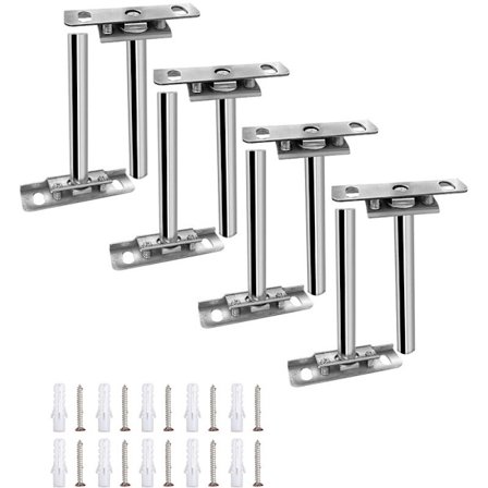 8 st Serie 4 tum Rostfritt Stål Flytande Hylla Konsoler Låg Profil Hyllor Döljbar Montering Blind Hylla Stöd Konsoler