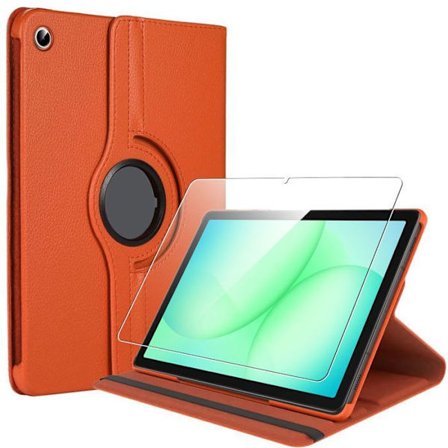 Cover + Tempered Glas til Samsung Galaxy Tab A9 Plus / A11 Plus - 360° Beskyttelse - Orange