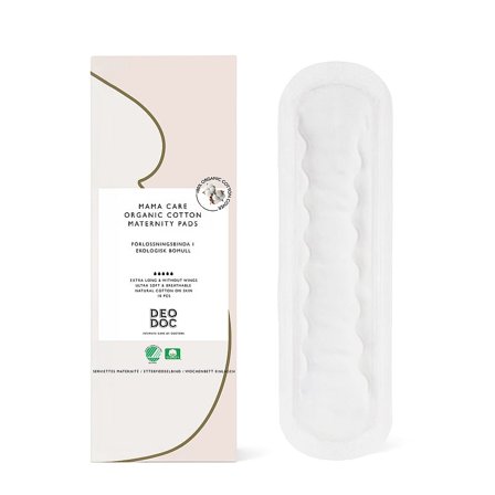 DeoDoc Mama Care Organic Cotton Maternity Pads 10 stk., Medicin & Pleje, Bind & Indlæg, Bind