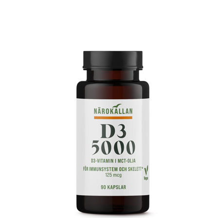 Närokällan D3 5000 Vegan 90 kapslar