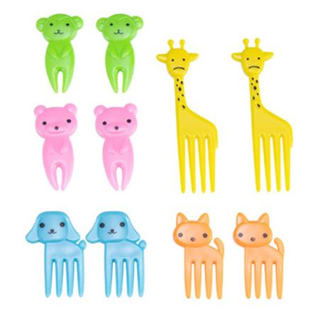 Mini Kids Animal Farm Fruktgaffel Tecknad Snack Cake Dessert Fr