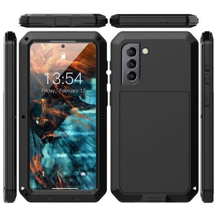 Samsung Galaxy S21 - Skyddande Aluminium Skal (Heavy Duty) Svart