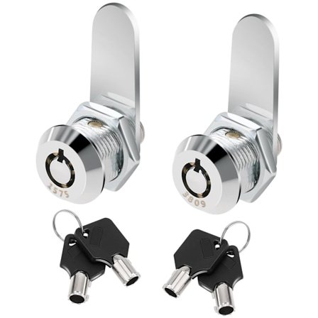 2 stycken verktygslådslås med nycklar 5/8 tum kamlås platt nyckel verktygslådslås skåplås med nycklar verktygslådslåsdelar för lastbil husbil låddörr