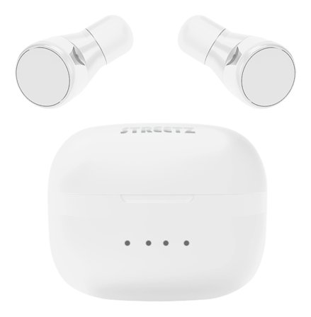 STREETZ True Wireless in-ear, dual earbuds, charge case, white